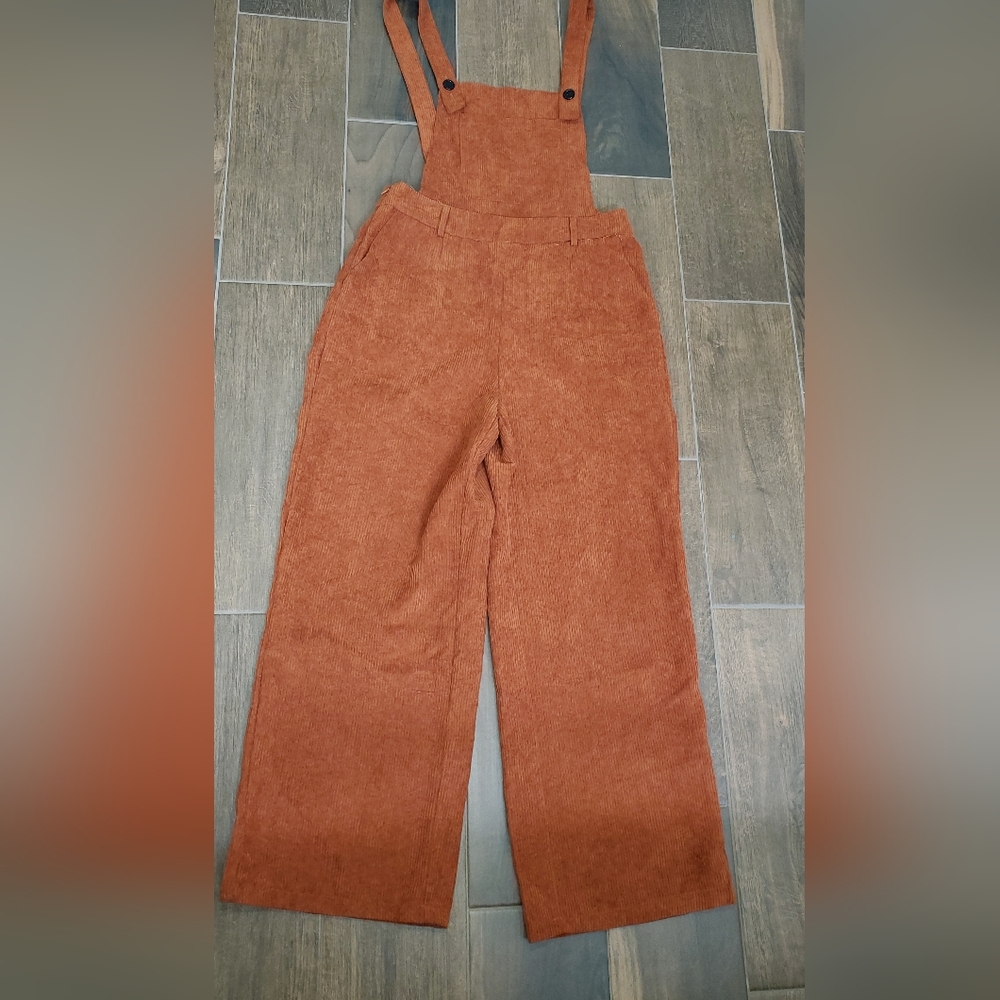 Brown Textured Jumpsuit with Relaxed Fit